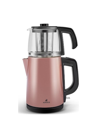 Karaca Tea Glass 2 in 1  Çelik Çay Makinesi ve Kettle