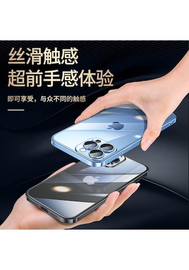 Teltree İphone 13 Pro Max Korumalı Kılıf: Electroplated Pc Malzeme, Lens Filtresi Ve Alttan Toz Engeli - Uzak Tepe Mavisi Gümüş