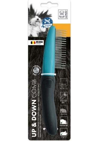 M-Pets 10105399 Up Down Comb Köpek Tarağı 22 CM Mavi
