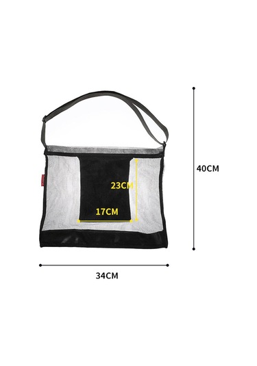 Sones Aotu At6945 Taşınabilir Büyük Kapasiteli Plaj Çantası File İskelet Kamp Çantası Siyah Siyah