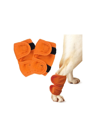 Homyl 2x Pet Diz Pedleri Bacak Desteği Brace Koruyucu Turuncu-l