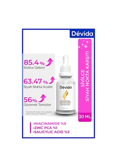 Devida Sivilce Karşıtı Siyah Nokta Akne Temizleyici Serum Elixir Series A260
