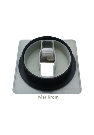 Adilon Masaüstü Kablo Kanalı Deliği Kapağı, Kare, Mat Krom 6 Cm