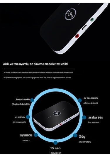 Bluetooth Ses Adaptör Bluetooth Wireless Receiver Aux Usb Rca Wireless Araç Hoparlör Bluetooth Kiti