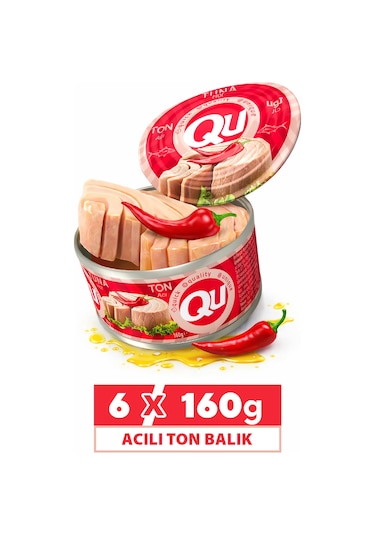 Qu Acılı Ton Balığı 6 x 160 G