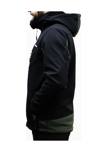Mudwill Softshell Erkek Mont Ceket  Haki-Siyah