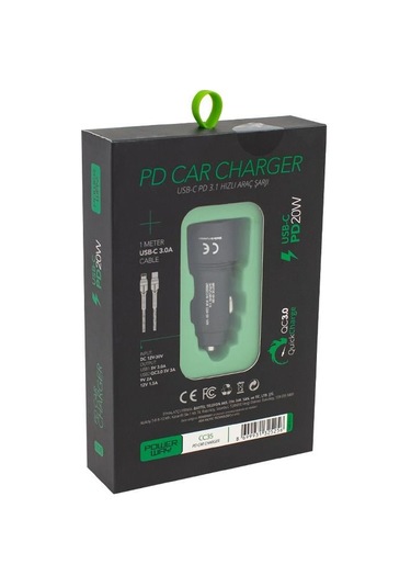 Powerway Cc35 Yeni Nesil Usb-c İphone To Type-c Araç Şarj Seti Pd18w
