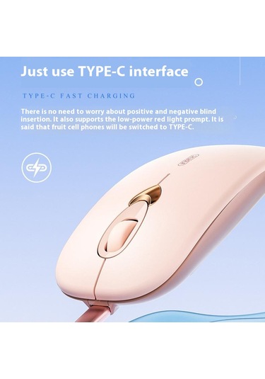 Inphıc Q8 Kablosuz Bluetooth Fare Kadınlar İçin 1600 Dpı Şarj Edilebilir Dilsiz Fare Dizüstü Pc İçin