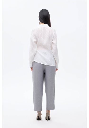 Quzu Ekru Kadın Gömlek Blz00847 Ekru