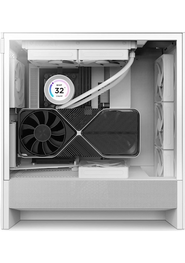 Nzxt H5 Flow 2024 CC-H52FW-01 2 Fanlı Atx Beyaz Bilgisayar Kasası