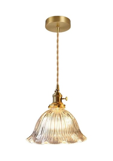 Retro Geometrik Yuvalı Cam Kolye Hafif Bakır Avize, Mutfak Adası Yemek Odası İçin Sanatsal Damla Tavan Aydınlatma Armatürü Loft Bakır