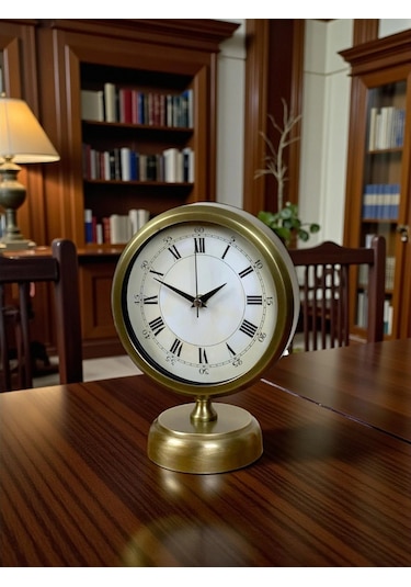 Aurum Retro 25x20 Eskitme Metal Masa Saati Çok Renkli