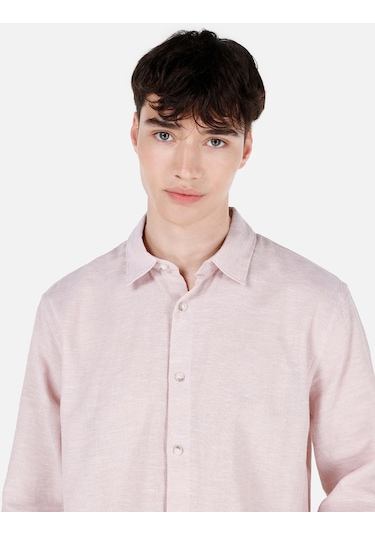 Colin's Colins Normal Kesim Shirt Yaka Pembe Erkek Uzun Kol Gömlek Cl1068759 Cl1068759 Q1.v1 Plı Pembe