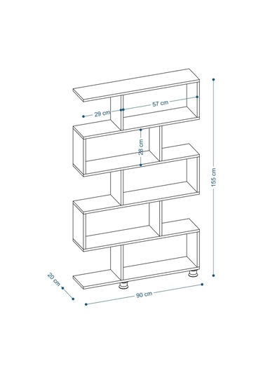 Decormet Nilüfer Kitaplık Ceviz Ceviz