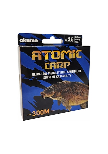 Okuma Atomic Carp Nylon Clear Color 300m Misina 0.40mm