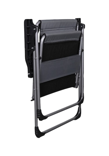 Alin Metal Lüks 4''lü Katlanır Sandalye Ve Masa Seti Gri Gri