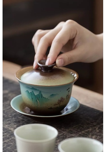 Peace Tea Çay Demliği Gaiwan 182646706 Turkuaz