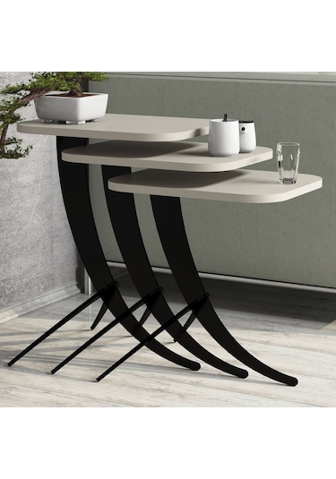 Variant Pion Metal Ayaklı 3Lü Zigon Sehpa (322107055)
