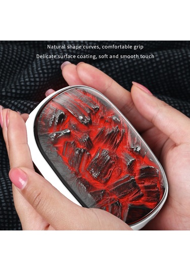 X6 10000mah Güç Bankası 3 Vitesli Sıcaklık Kömür Ateşi Tasarım Kış Elektrikli El Isıtıcı - Siyah