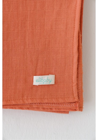 Organik Pamuk Çift Katlı Müslin Örtü Tarçın 75x85 CM Tarçın