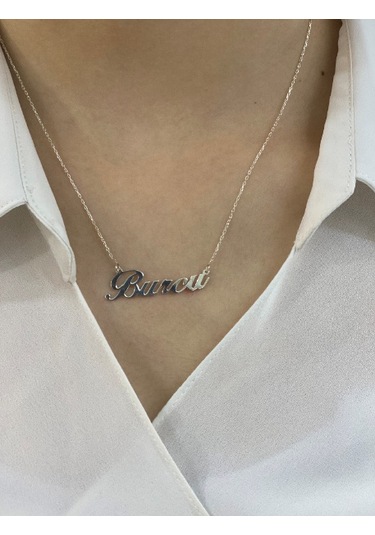 Zümrüt Sarraf 14 Ayar Altın Isim Yazılı Bayan Kolye