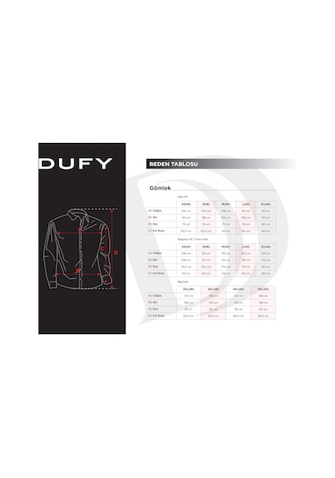 Dufy Beyaz Erkek Slim Fit Brent Yaka Uzun Kol Gömlek - 58629 Beyaz