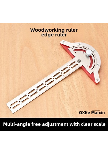 Aubyhe Ahşapçılık Açı Ve Kenar Ölçer, İngiliz/amerikan Ölçekli, 32 Cm, Hassas Ölçüm Aleti Poşet + Karton Kutusu Diğer