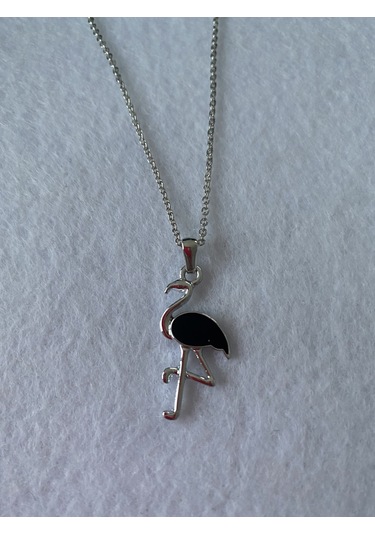 Kuğu Figürlü Kolye Gümüş Renk Gümüş