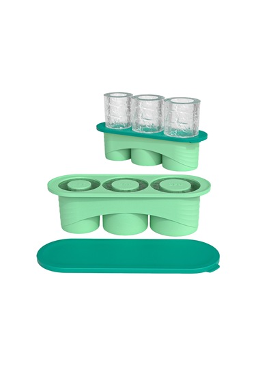 Geeksen Buz Küpü Kalıbı Stanley Buz Küpü Hızlı Dondurucu Buz Küpü Kalıbı Kolay Çıkarmalı Buz Küpü - Yeşil 3'ü 1 Arada Açık Yeşil