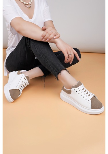 Luis A Costa Lc109 Beyaz Kahve Süet Kadın Sneaker Renkli