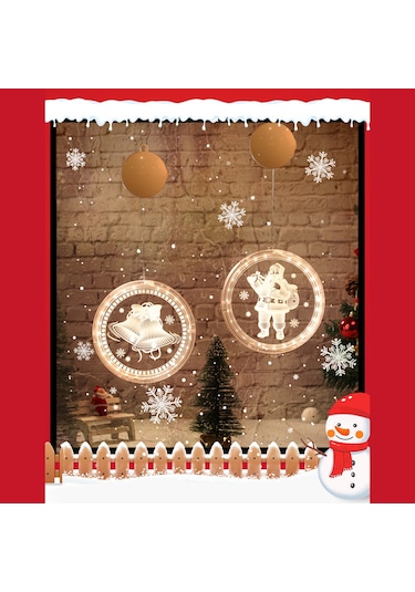 Noel Asılı Işık İç Mekan Dış Mekan Festival Parti Pencere Duvar Dekorasyonu Su Geçirmez Led Lamba