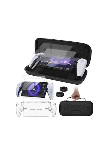 Sony Playstation Portal Taşınabilir Oyun Konsolu Saklama Çantası Kitleri İçin Siyah