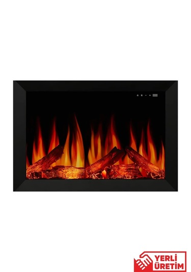 Magel 80 Elektrikli Şömine - Isıtıcısız, Metal Çerçeveli, Sınırsı