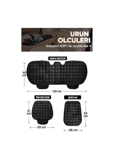 Togg T10x Bej Renk Tay Tüyü Cepli & Terletmez Sırtlı Oto Koltuk Minder Seti - Koltuk Koruma Kılıfı Ön & Arka Tam Set