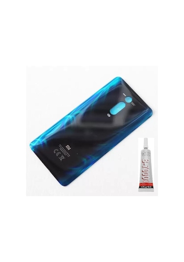 Xiaomi Mi 9T Arka Pil Kapağı Mavi (B7000 15Ml Hediyeli)