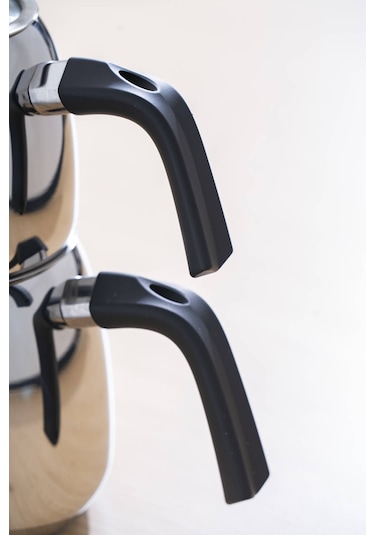 Alvez Aile Boy Çaydanlık Takımı Silver/siyah