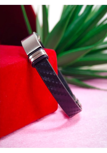 Çelik Derili Bileklik Kişiye Özel İsimli Paslanmaz Derili Çelik İsimli Bileklik 316 L Çelik Altın