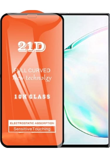 Samsung Uyumlu A81 Ekran Koruyucu 21D Tam Kaplayan Kavisli