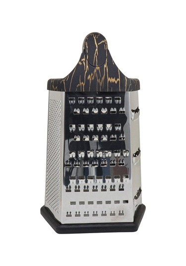 Paslanmaz Çelik Rende Mermer Desenli Altıgen Rende Silikon Saplı