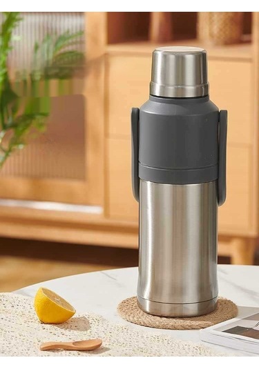 Nexus Mark 2.3l/3.3l Paslanmaz Çelik Vakumlu Termos - 48 Saat Sıcak/soğuk Tutar - Ergonomik Tasarım Gümüş Gümüş