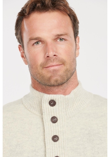 Barbour Patch Half Zip Kazak Be14 Pearl-be14 Pearl Bej