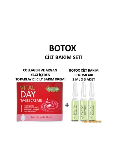 Quartett Collagen Içeren Gündüz Kremi 50 ML + Botx Ampul 2 M X 3