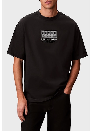 Calvin Klein Erkek T Shirt Lv04rf823g Ub1 Siyah Siyah