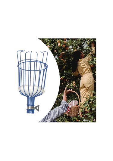 Suntek Meyve Toplama Sepeti Pratik Tutma Uzanma Aracı Mavi