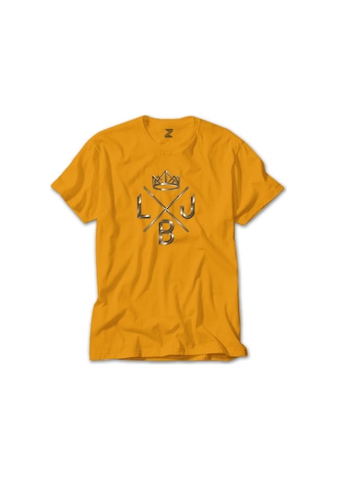 Lebron James King logo Sarı Tişört