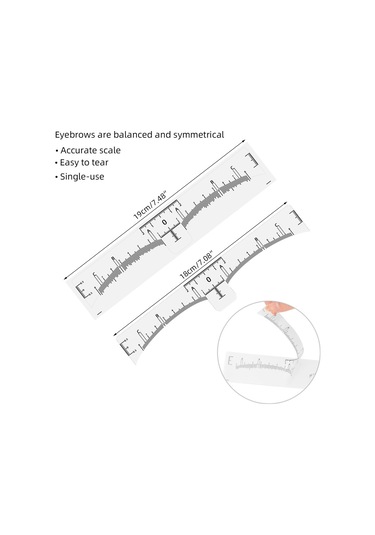 Wezone Pvc Kaş Tasarım Aracı 50 Adet: Keskin Ölçü, Kolay Kullanim, Simetrik Kaşlar İçin Tek Kullanimlı Yerleştirici Çubukları