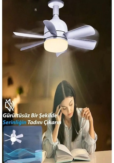 Helios Hs-9301 Vega 25w 5 Pervaneli Led Işıklı Tavan Vantilatörü 1 Adet