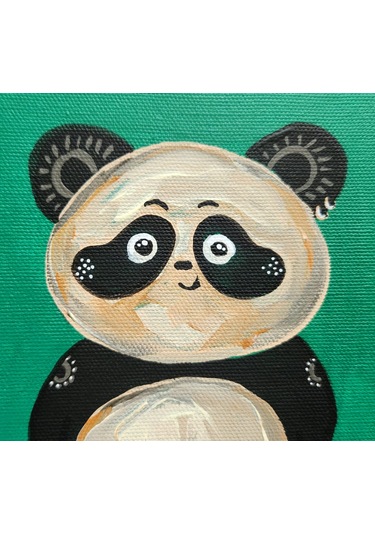Pet Yavru Hediye Kutusu - Panda - Sanatsal Hediye Kutusu - Yeşil