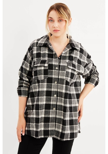 Oduncu Oversize Gömlek-1190 Siyah