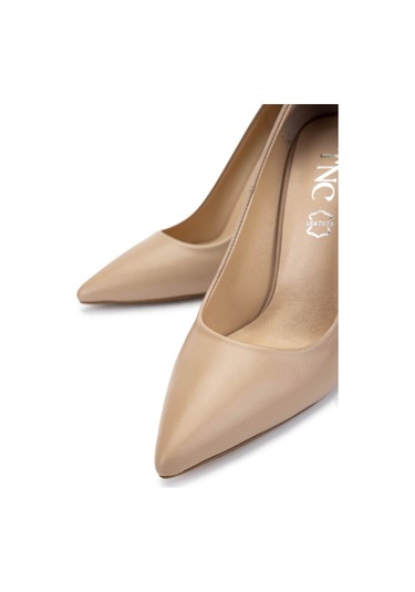 Tamer Tanca Kadın Hakiki Deri Bej Topuklu Ayakkabı 1027 253 Bn Ayk Y25 Nude Dr Nude